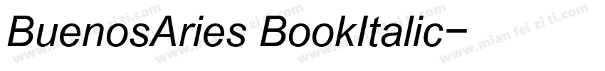 BuenosAries BookItalic字体转换
